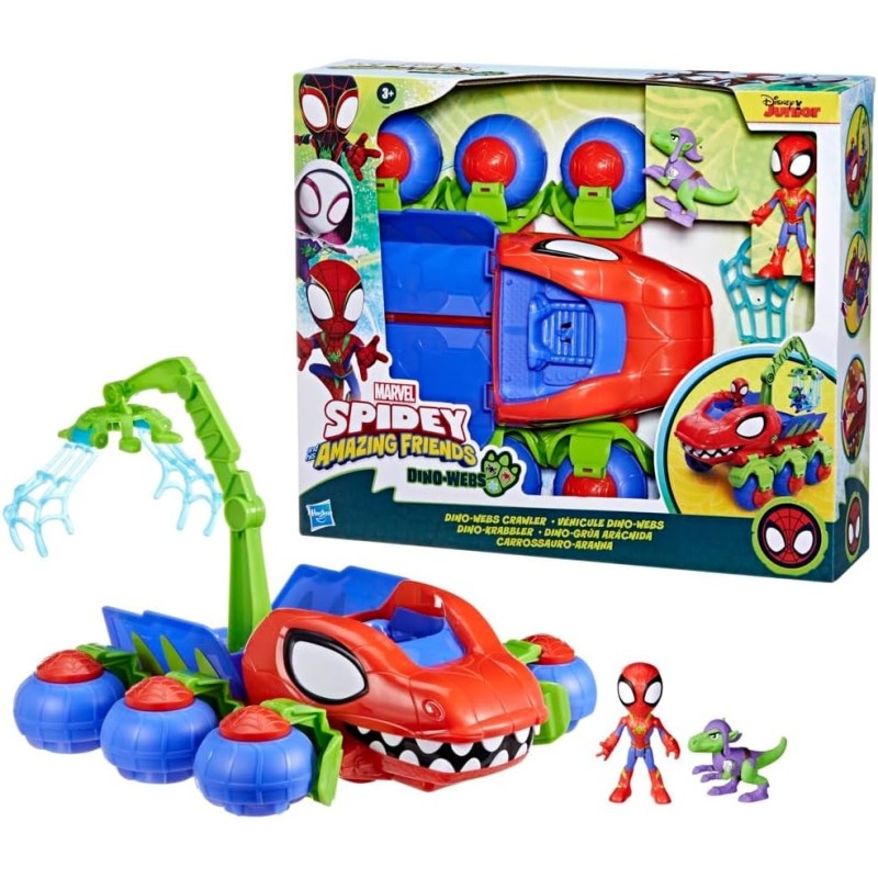 Spidey and his Amazing Friends Dino Grúa Arácnida Hasbro F9480 edad +3 años Spidey and his Amazing Friends Dino Grúa Arácnida Hasbro F9480 edad +3 años