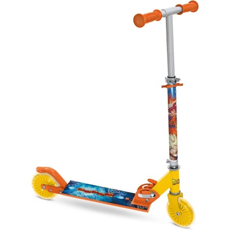 Dragon Ball - Bola de Dragón Patinete infantil de aluminio de 2 ruedas - Manillar regulable