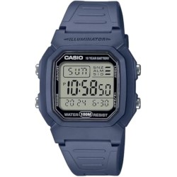 Reloj Casio caballero W-800H-2AV correa caucho color azul caja reloj azul