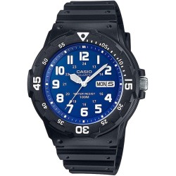 CASIO MRW-200H-2B2VDF Reloj de Pulsera Analógico calendario día de mes y de la semana para Hombre Color Negro