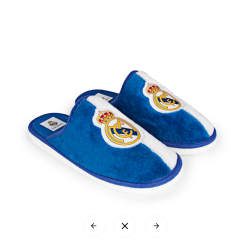 Zapatillas de casa Real Madrid Club de Fútbol Oficiales tallas desde la 36 a 47 se recomienda una más a la habitual