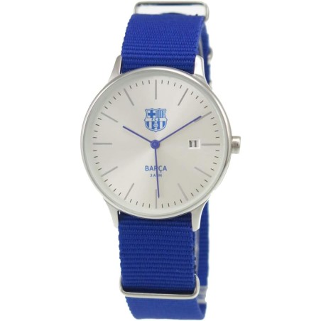 Reloj Fútbol Club Barcelona caballero con calendario correa nailon caja 36mm diámetro presentado en estuche