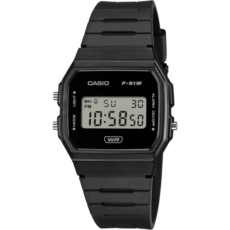 Reloj Casio F-91WB-1AE digital caballero correa caucho negro esfera negra Reloj Casio F-91WB-1AE digital caballero correa caucho negro esfera negra
