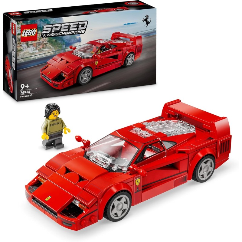 LEGO 76934 Speed Champions Supercoche Ferrari F40 Maqueta de Coche de Carreras edad +9 años LEGO 76934 Speed Champions Supercoche Ferrari F40 Maqueta de Coche de Carreras edad +9 años