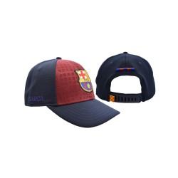 Fútbol Club Barcelona gorra adulto producto oficial ajustable azul con frontal rojo