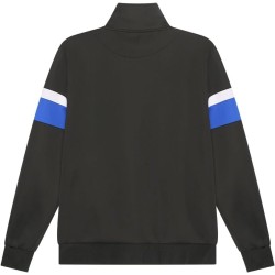Chándal Real Madrid dos piezas chaqueta negra franja azul y pantalón negro para adulto producto oficial