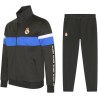 Chándal Real Madrid dos piezas chaqueta negra franja azul y pantalón negro para adulto producto oficial