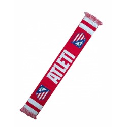 Bufanda Atlético de Madrid fondo rojo ATLETI tamaño aprox 130x20cm producto oficial