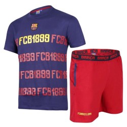 Pijama Fútbol Club Barcelona niño talla 4 manga corta verano producto oficial composición algodón