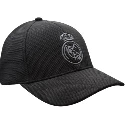 Gorra Real Madrid talla adullto ajustable GO47 negra escudo oscuro