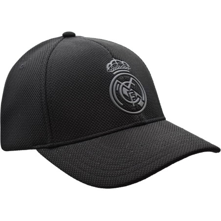 Gorra Real Madrid talla adullto ajustable GO47 negra escudo oscuro