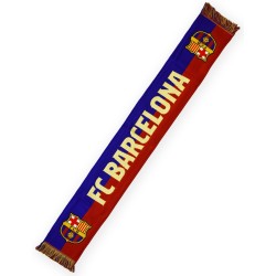 Bufanda Fútbol Club Barcelona franja bicolor tamaño 140x20cm producto oficial