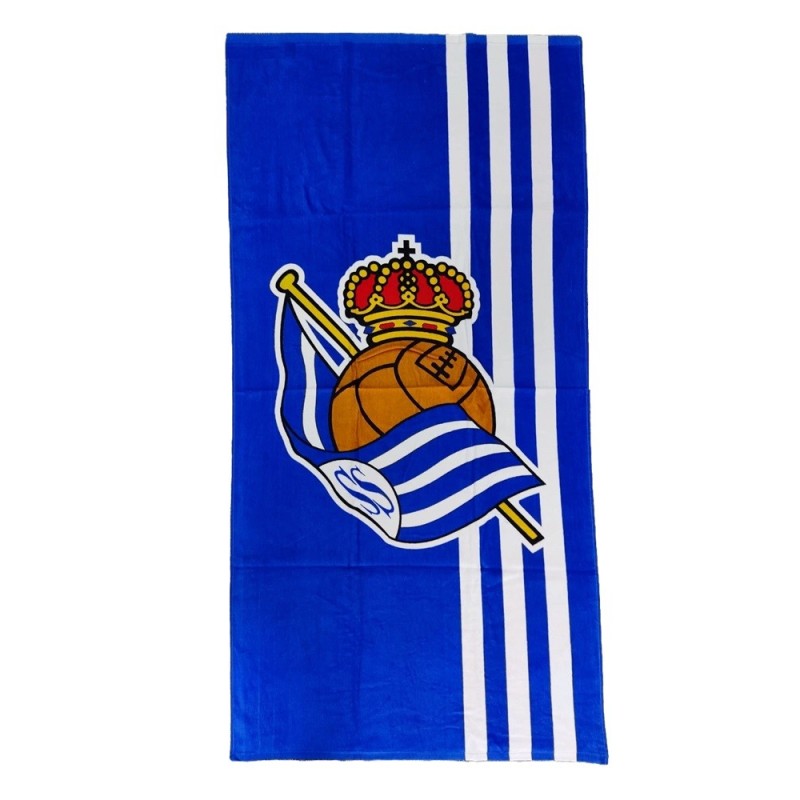 Toalla Real Sociedad playa tamaño 75x150cm producto oficial Toalla Real Sociedad playa tamaño 75x150cm producto oficial