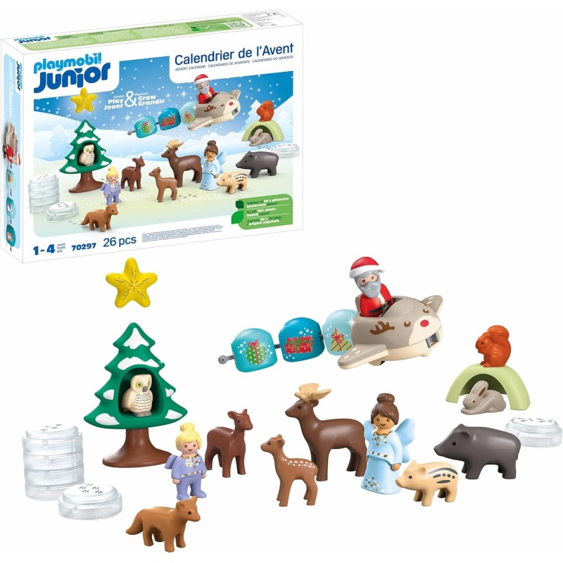PLAYMOBIL Junior 70297 Calendario de Adviento: Navidad en la Nieve edad 1 a 4 años