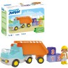 PLAYMOBIL Junior 71685 Camión de Basura, Incluye Tres Piedras apilables edad +1 año