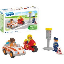 PLAYMOBIL Junior 71692 Héroes del día a día, Incluye Doctora, Bombero y Oficial de policía +1 edad
