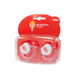 Pack 2 chupes bebé Real Sporting de Gijón producto oficial