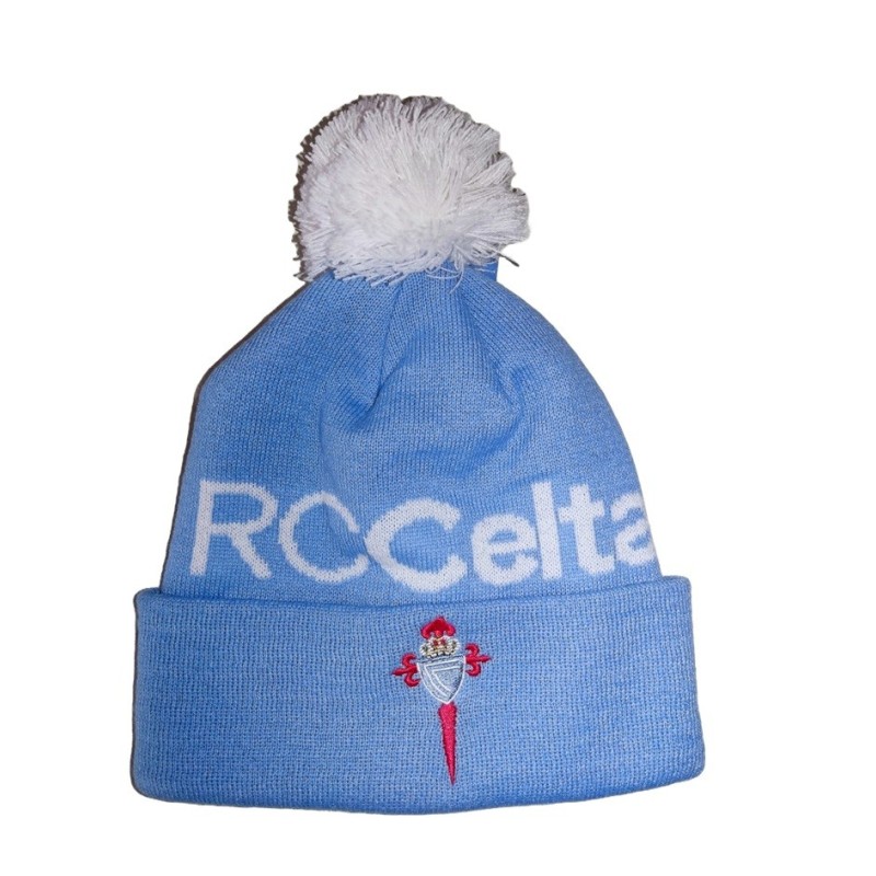 Gorro lana borla Real Club Celta de Vigo adulto producto oficial Gorro lana borla Real Club Celta de Vigo adulto producto oficial
