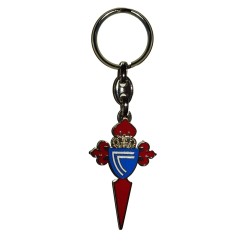 Llavero escudo Real Club Celta de Vigo plateado escudo a color producto oficial