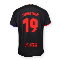 Lamine Yamal 19 segunda equipación 24-25 Fútbol Club Barcelona réplica camiseta y pantalón producto oficial