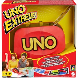 Juego de cartas UNO Extreme Mattel Games con Lanzador de cartas incluye 112 Cartas de 2-10 Jugadores edad +7 años