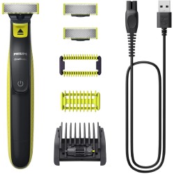 Philips OneBlade, Auténtica Recortadora de Barba y Corporal, Afeitadora Eléctrica Hombre QP2824/30 recargable