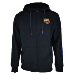 Sudadera Hoodie Fútbol Club Barcelona con gorro y cremallera Barça dark adulto producto oficial