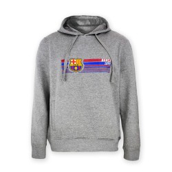 Hoodie Sudadera Fútbol Club Barcelona con capucha gris adulto producto oficial Barça
