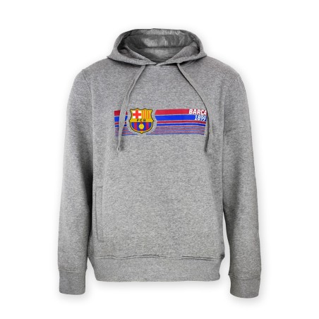 Hoodie Sudadera Fútbol Club Barcelona con capucha gris adulto producto oficial Barça