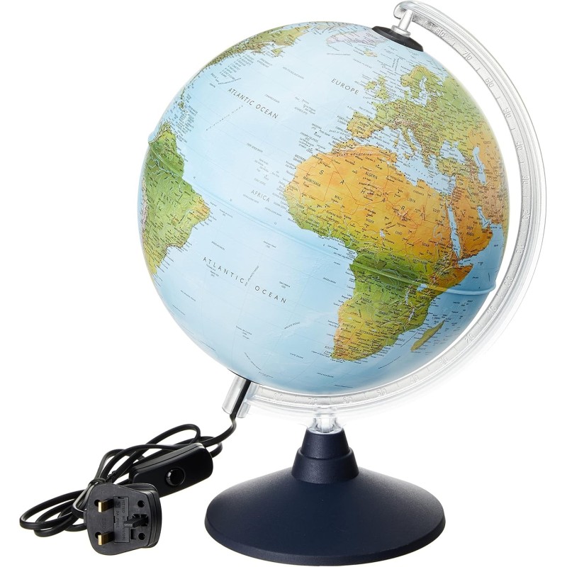 Elite Globo terráqueo físico político 25cm diámetro con luz Nova Rico Elite Globo terráqueo físico político 25cm diámetro con luz Nova Rico