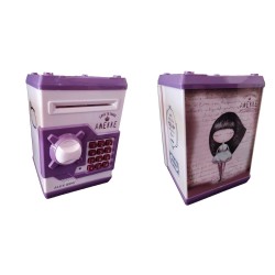 Anekke Hucha Caja Fuerte con contraseña electrónica color morado