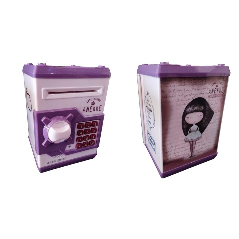 Anekke Hucha Caja Fuerte con contraseña electrónica color morado Anekke Hucha Caja Fuerte con contraseña electrónica color morado