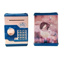 Anekke Hucha Caja Fuerte con contraseña electrónica color azul
