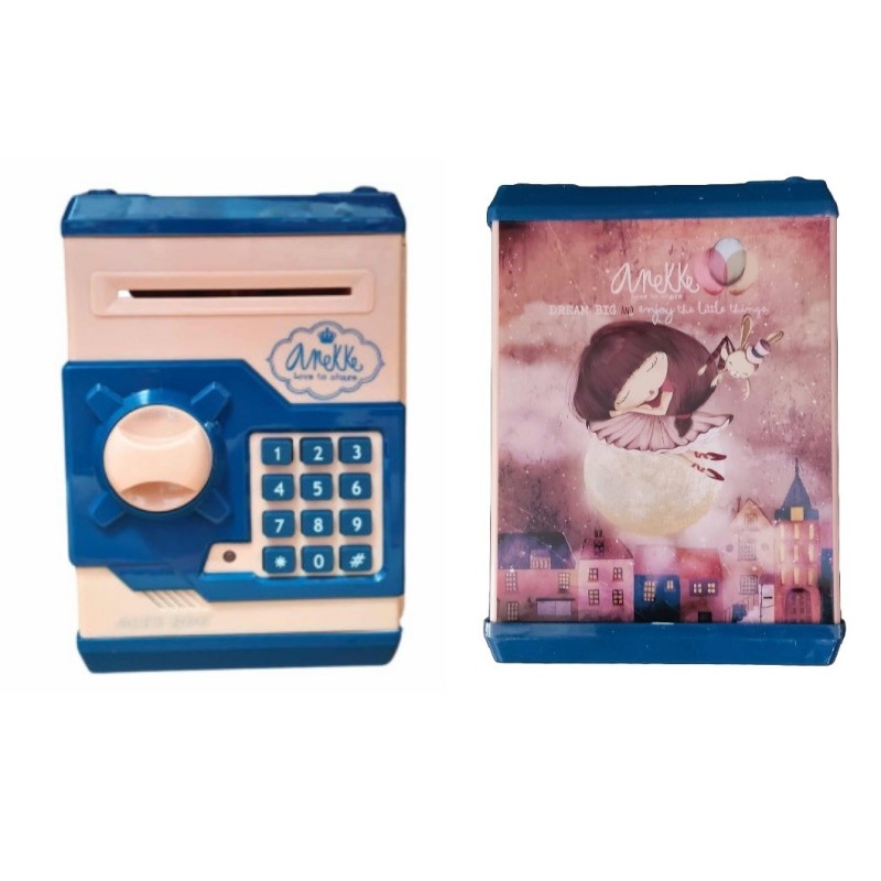 Anekke Hucha Caja Fuerte con contraseña electrónica color azul Anekke Hucha Caja Fuerte con contraseña electrónica color azul
