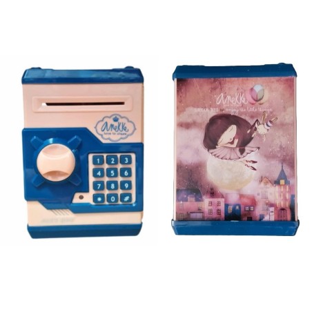 Anekke Hucha Caja Fuerte con contraseña electrónica color azul