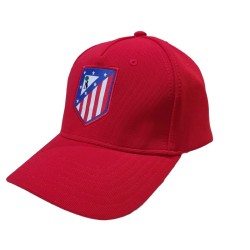 Gorra Atlético de Madrid roja ajustable talla adulto escudo bordado producto oficial