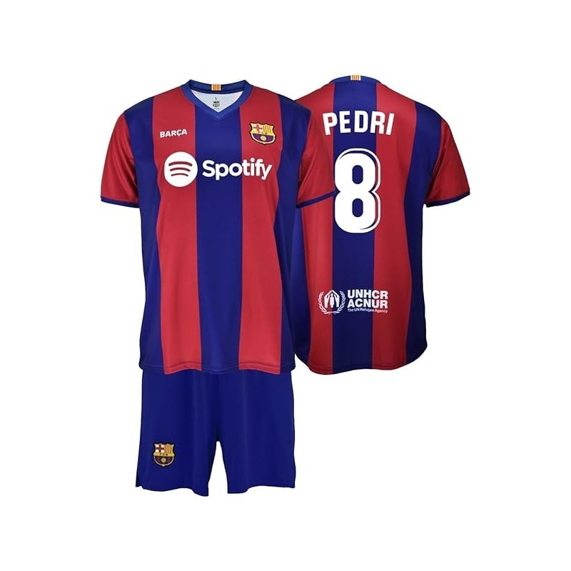 Conjunto Pedri Primera Equipación Infantil del Fútbol Club Barcelona réplica Producto Oficial camiseta pantalón Conjunto Pedri Primera Equipación Infantil del Fútbol Club Barcelona réplica Producto Oficial camiseta pantalón