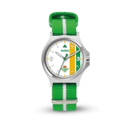 Reloj Real Betis Balompié para cadete analógico correa nailon verde producto oficial presentado en cajita y estuche