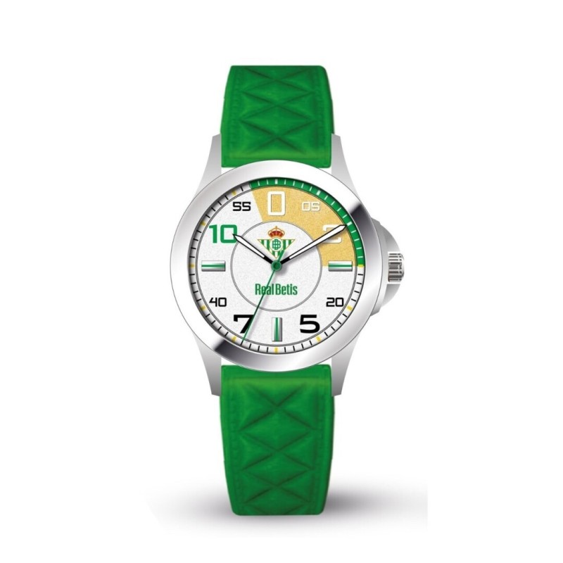 Reloj Real Betis Balompié para caballero analógico correa caucho verde producto oficial presentado en cajita y estuche Reloj Real Betis Balompié para caballero analógico correa caucho verde producto oficial presentado en cajita y estuche