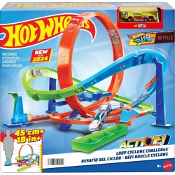 Pista ciclón looping extremo HTK16 HOT WHEELS Mattel incluye un vehículo edad +4 años