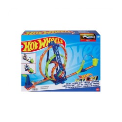Pistade coches Kit Triple Looping HMX38 Hot Wheels Mattel edad  incluye un vehículo edad +4 años