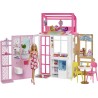 Barbie con apartamento Casa de muñecas con una muñeca, Muebles y Accesorios edad +3 años Mattel HHY40