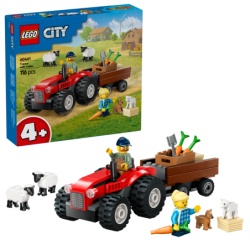 LEGO City 60461 Tractor Rojo con Remolque y Oveja Contiene 116 piezas - Edad recomendada a partir de 4+ años