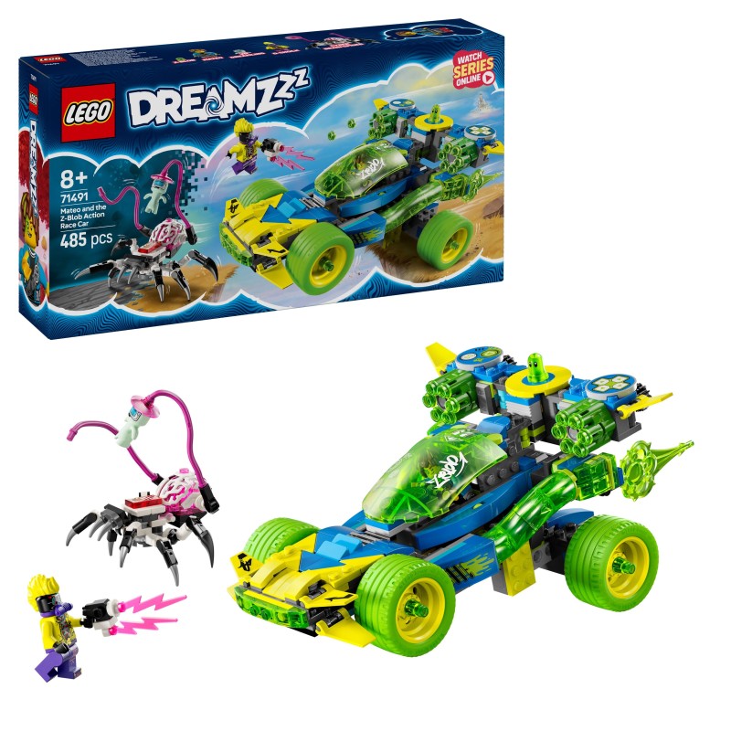 LEGO DREAMZzz 71491 Mateo y Z-Blob Coche de Carreras Contiene 485 piezas - Edad recomendada apartir de 8+ años