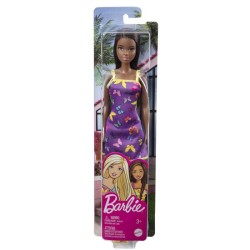 Muñeca Barbie Chic vestido mariposas morado Mattel edad +3 años HBV07
