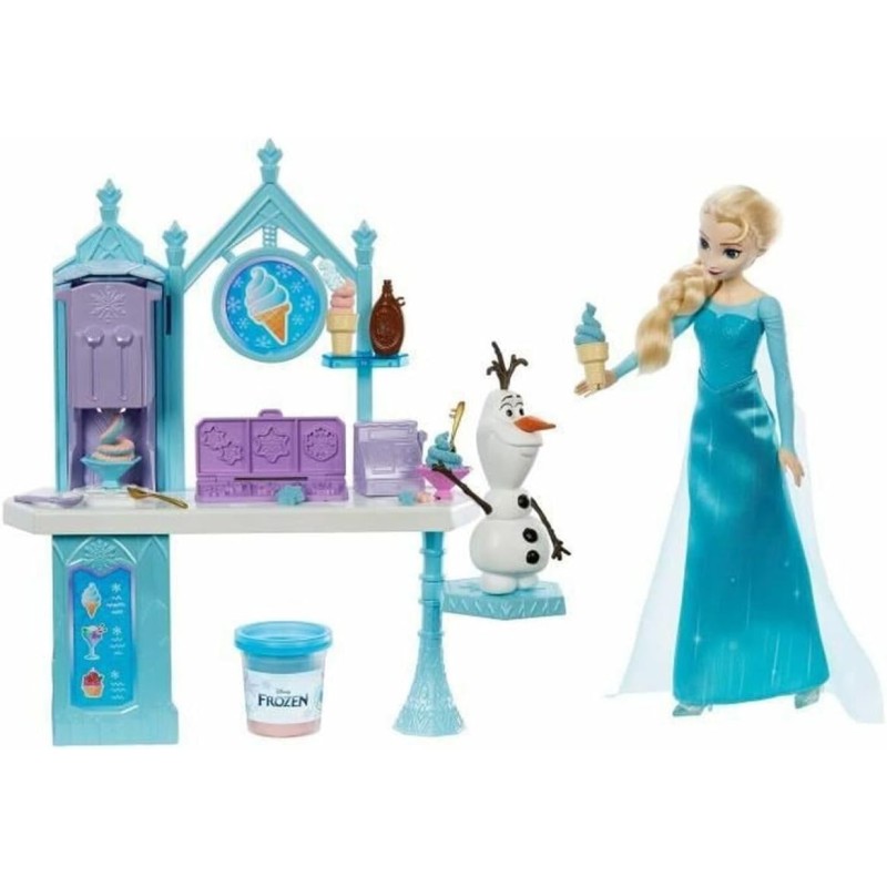 Disney Frozen Heladería de Elsa y Olaf con plastilina y accesorios, edad +3 años HMJ48 Mattel Disney Frozen Heladería de Elsa y Olaf con plastilina y accesorios, edad +3 años HMJ48 Mattel
