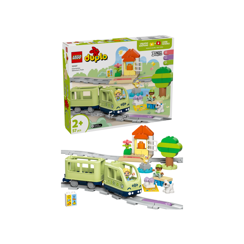LEGO DUPLO Town 10427 Aventura Ferroviaria Interactiva contiene 57 piezas - edad 2+ años