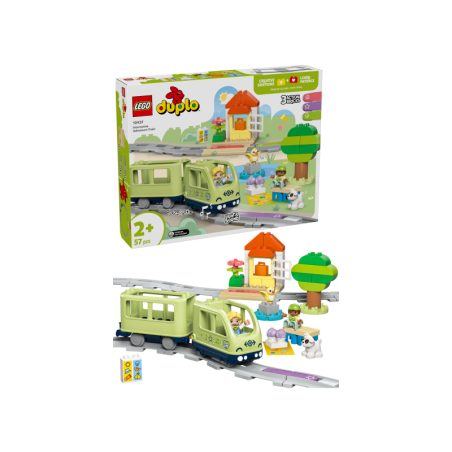 LEGO DUPLO Town 10427 Aventura Ferroviaria Interactiva contiene 57 piezas - edad 2+ años