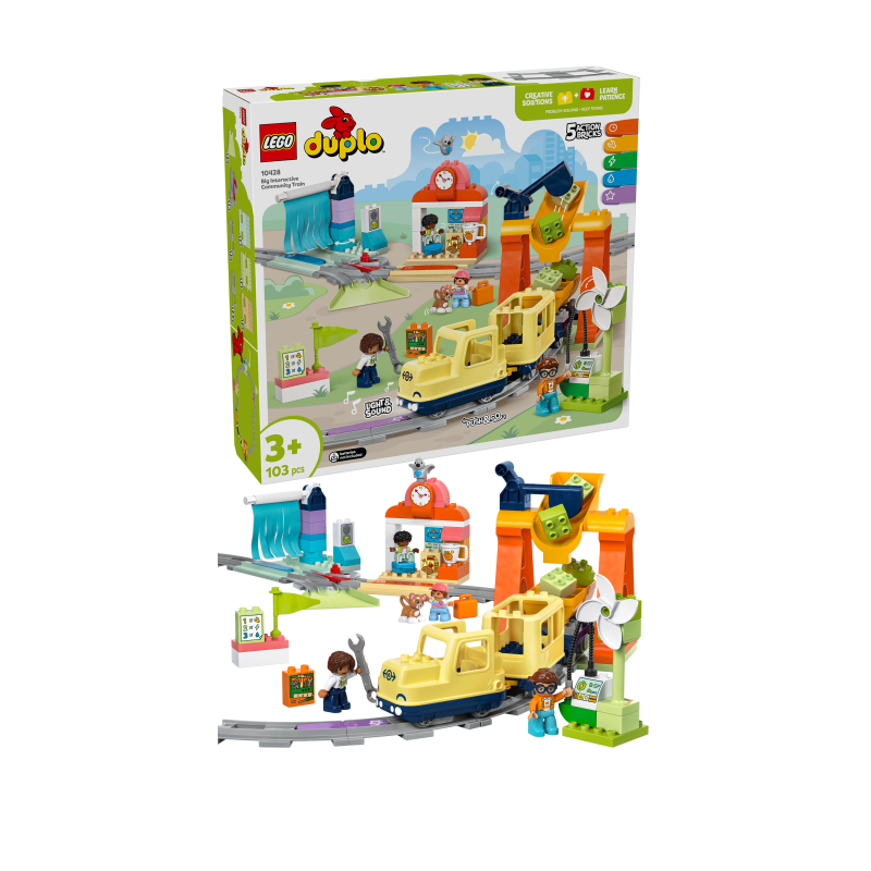 LEGO DUPLO Town 10428 Gran Tren Comunitario Interactivo contiene 103 piezas - edad 3+ años LEGO DUPLO Town 10428 Gran Tren Comunitario Interactivo contiene 103 piezas - edad 3+ años