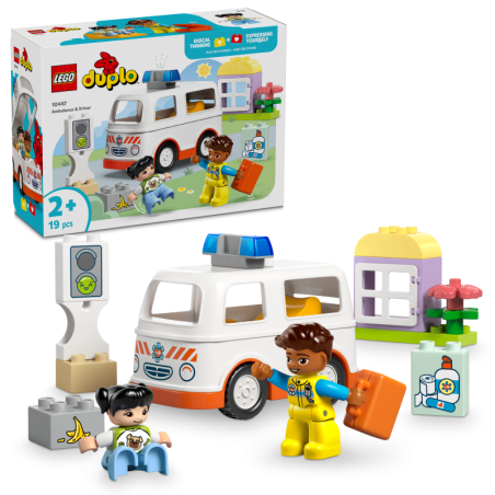 LEGO DUPLO Town 10447 Ambulancia y Conductor contiene 19 piezas - edad 2+ años